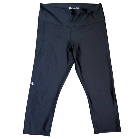 under armour Pants - Under Armour HeatGear Black Compression Leggings Capri – Women’s L
